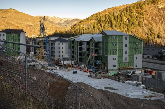 Multi-family workforce housing under construction in the mountains